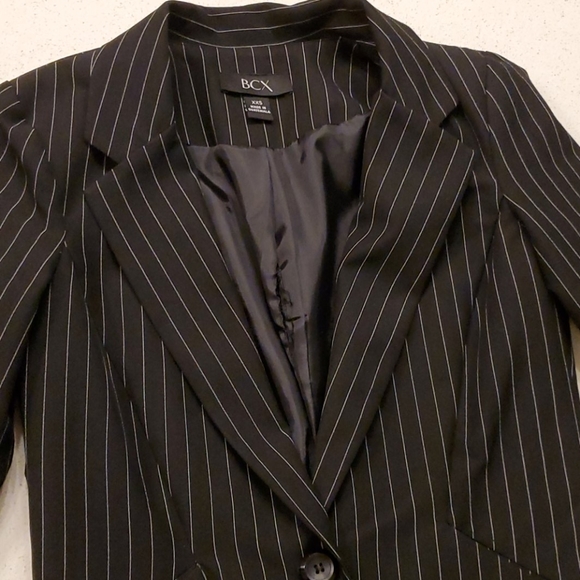 BCX Petit Black w/White Stipe Jacket - Picture 2 of 5